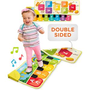 Move2Play, Double Sided Piano Mat | 50+ Sounds & Songs | 1, 2, 3, 4+ Year Old Gift & Birthday Present | Baby, Toddler, Boy, & Girl Age 12, 18, 24+ Month Old