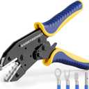 Haisstronica Crimping Tool for Non-Insulated Terminal, AWG 22-8 Ratchet Wire Crimper Tool, Wire Terminal Crimper HS-7327