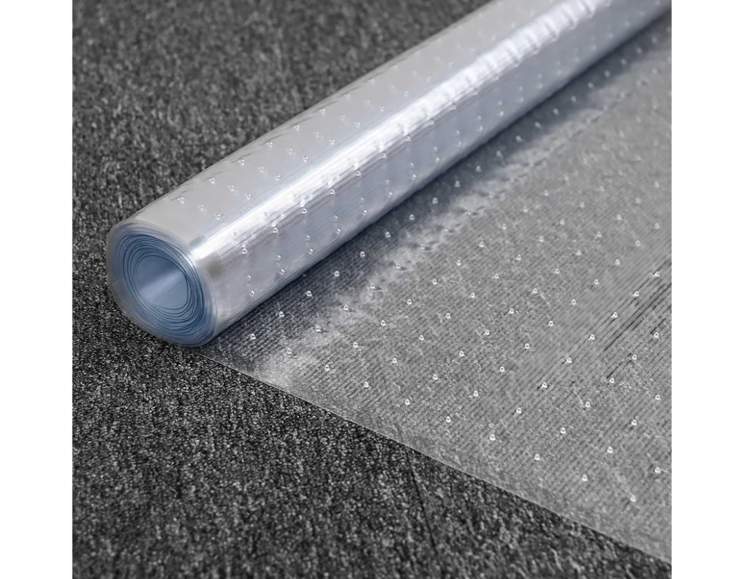 Plastic Carpet Runner 27in x 6ft Clear Floor Runner for Carpet Protection with Spikes Non-Slip & Stain-Resistant Rug Protector for Carpeted Hallway or Entrance or Other Foot Traffic Areas