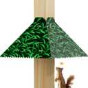 MIXXIDEA Metal Squirrel Baffle for Bird Feeder Pole, Pole Mount Bird House Guard, Squirrel Baffle for 4x4 Post (Green)