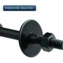 5/16 x 1-1/4 Inch 18-8(304) Stainless Steel Fender Washers, Black Zinc Plated Flat Washers for Screws and Bolts, 50 Pieces Large Repair Washers for Home and Industrial Use