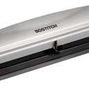 Bostitch Office Premium 3 Hole Punch, 12 Sheet Capacity, Metal, Rubber Base, Easy-Clean Tray, Silver