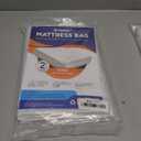 2 Pack King/Cal King Mattress Bag for Moving and Storage, Clear Plastic Mattress Cover for Moving, Waterproof Mattress Disposal Bags