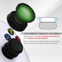 PlayVital 3 Height Turbine Thumbs Cushion Caps Thumb Grips for ps5, for ps4, Thumbstick Grip Cover for Xbox Core Wireless Controller, Thumb Grips for Xbox One, Elite Series 2, for Switch Pro - Black