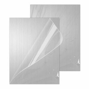2 Pack Brushed Aluminum Sheet Metal 12x16'' 0.034'' Thick with Protective Film, Heat Treatable Aluminum Plate for Crafting, Industrial and DIY Projects(2, 12x16)