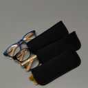 MODFANS 4 Pack Reading Glasses 2.5 Fashion Wood-Look Spring Hinges Stylish Readers Men Women