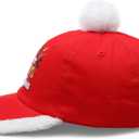Embroidery Merry Christmas Unisex Hat Santa Trucker Hats, Adjustable Red Santa Baseball Cap, Great Gift for Family (Red)