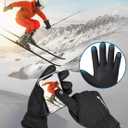 Winter Gloves Men Women - Thermal 3M Thinsulate Ski Gloves, Thick Waterproof Cold Weather Snow Gloves with Touchscreen Fingers, Anti-Slip Windproof Warm Sports Glove Snowboard, Cycling, Hiking (Large, BLACK)