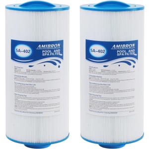 5CH-402 Replaces Tuff Spa Filter, Compatible with Sundance Spas 6540-723, Pleatco PJW40SC-F2M, Filbur FC-2811, Unicel 5CH-402, Del Sol Spas, 2" Male Thread/MPT 40 sq.ft. Hot Tub Filter 2 Pack