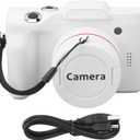 Digital Camera HD, Entry Level Video Vlogging with Flip Screen 16Mp for Beginners 16X Zoom Autofocus Portable Travel Stabilization Lightweight YouTube Teens Adults 3in