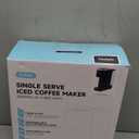 Single Serve Coffee Maker, Iced and Hot Coffee Machine for K Cup & Grounds, Compact Design, 40oz Removable Water Reservoir, 6 to 24 Oz Brew Sizes, Fits 7.3" Travel Mug, Black