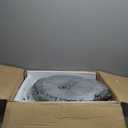 Bar Stools, 25 Inch Metal Counter Height Barstools Set of 2, Faux Leather Round 360 Swivel Bar Chairs with Backrest, Modern Swivel Bar Stool for Kitchen Island, Black