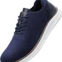Men's Mesh Dress Shoes Casual Business Lace Up Oxford Sneakers Lightweight Breathable Walking Shoes Comfortable Thick Sole Tennis Footwear (10, Blue-1)