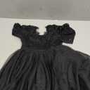 Christmas Flower Girl Dresses for Wedding Kids Button Draped Tulle Ball Gowns for Kids, Small