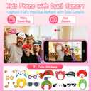 Kids Smart Phone Toys with 3.97" Touchscreen, Birthday Gifts for Kids Ages 3-12, Toddler Learning Cell Phone with Games & Dual Camera, Girls Phone Toys for Age 3 4 5 6 7 8 9 Years Old