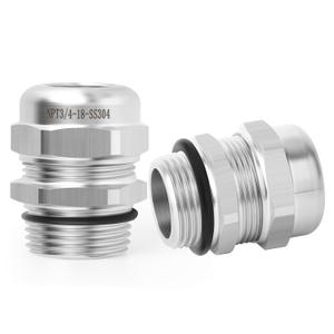 2pcs 3/4"NPT Stainless Steel Cable Gland, Metal Waterproof Cable Gland, Adjustable Cable Gland Protectors 12-18mm