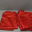 TURSTIN 4 Packs Satin Tablecloth 102 x 58 Inch Overlay Satin Table Cover Rectangle Bright Silk Tablecloth Smooth Fabric Table Decoration for Wedding Banquet Party Events, Red