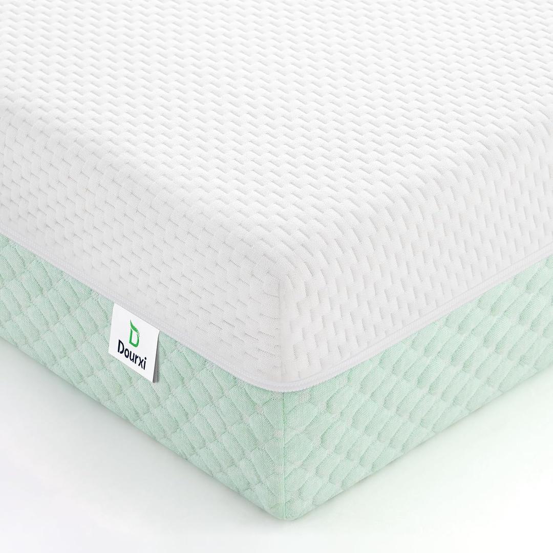 Dourxi Crib Mattress, Dual Sided Comfort Gel Memory Foam Toddler Mattress