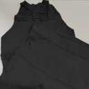 GORGLITTER Women's Crochet Halter Midi Dress Prom Wedding Guest Dress Sleeveless Knit Bodycon Summer Going Out Sundress (Medium, Black)