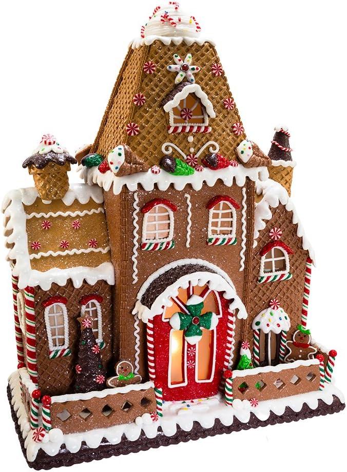 Kurt S. Adler, Inc. D3268 Kurt Adler 16" Fancy Claydough Gingerbread House Tablepiece 