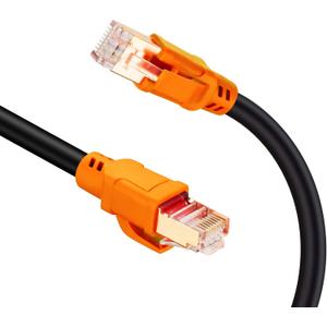 Cat 8 Ethernet Cable 75 ft Cat8 26AWG RJ45 Network Patch Cable 40Gpbs/2000Mhz LAN Wire Cable Cord Shielded for Modem, Router, PC, Mac, Laptop, PS2, PS3, PS4, Xbox, and Xbox 360. Red