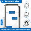 4 Pcs Hotop 304 Stainless Steel Square U-Bolt Boat Trailer U-Bolts with Washers and Nuts l Heavy Duty U Bolt for Sailboat Trailer Automobiles Industrial Part (1/2 D x 3 1/16 W x 5 5/16 Inch)