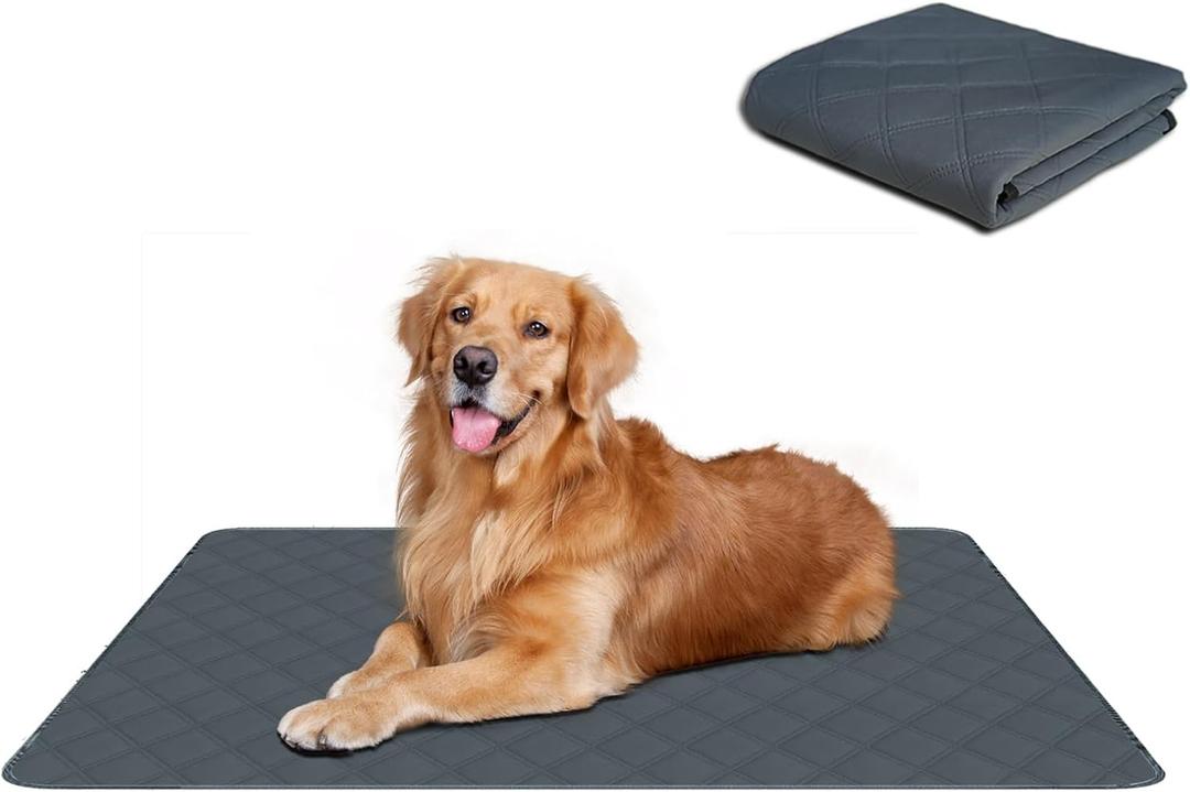 RIOUSSI Washable Pee Pads for Dogs, Reusable, Absorbent, Leakproof, Non Slip Pet Puppy Pads for Potty Training. Dark Gray, 36x72 Inch(1pack) (36"x72"(1pack))