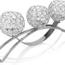 Crystal Candle Holders, 3 Arms Crystal Candelabras, Coffee Table Decorative Centerpieces for Living Room,Dinning Room Christmas Decoration, Wedding Decor,Home Decor,Wedding Gifts(Silver) (Sliver)