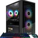 STGAubron Gaming PC Computer Desktop, Radeon RX 560 4G GDDR5, Intel Core i5 up to 3.6G, 16G RAM, 512G SSD, WiFi 6, BT 5.0, RGB Fan x 3, Windows 11 Home