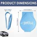 2 x Car Sunglass Holder Compatible with Tesla Cybertruck 2025 2024 Cyberbeast Interior Accessories Organizer Leather Eyeglass Hanger Visor Ticket Card Clip Cyber Truck Decor Sunglasses Holders (Blue)