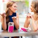 2 x Suction Phone Mount for Case, 2 in 1 Silicone Octo Cup Buddy Sticky Grip Holder for iPhone, Hands-Free Selfie/Video for TikTok Influencers, Women Gift Pink