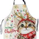 Stain Resistant Apron Adjustable Neck Pockets for Unisex Adults Women Men Chef Baking Cooking BBQ Grilling