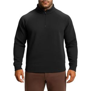 Project Titan Men's Quarter Zip Pullover Sweatshirts Fleece Sweatshirt Stand Collar Long Sleeve Shirt with Side Pockets, XL
