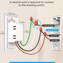 meross Smart Light Switch 2 Pack Supports Apple HomeKit, Siri, Alexa, Google Assistant & SmartThings, 2.4GHz Wi-Fi Single Pole Light Switch, Neutral Wire Required, No Hub Required