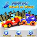 Remote Control Car Toys for Kids: 2 Pack Police & Race RC Cars for 3 4 5 6 7 8 Year Old Boys Cartoon Cars Toy with LED Light & Music Birthday Gifts for Toddlers Ages 3-5