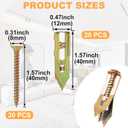 2 x PAGOW 40 Pcs Self-Drilling Anchors, Anchors and Screws for Heavy Duty, Metal Screw Anchors Kit, No Drill and Holes in Wall (0.47"x1.57")