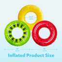 JOYIN Inflatable Swim Tube Raft (3 pack) with Summer Fruits Painting, Pool Toys for Swimming Pool Party Decorations
