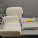 KCC Faux Fur Vanity Makeup Desk Chair, Comfy Fluffy Swivel Modern Leisure Armchair with Wheels, Upholstered Fuzzy Height Adjustable for Teens Women Girls Elegant Home Office (White+plush)