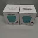 2 x Cherry Pitter Tool - Cherry Seed Remover for Multiple Cherries, Easy Push Press One-Hand Operation, Perfect for Canning, Baking & Jam Making (Blue)