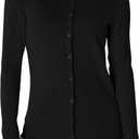 Amazon Essentials Women's Lightweight Crewneck Cardigan Sweater, M