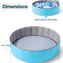 Hikiddy Foldable Ball Pit for Dogs, 31.5 Inch Ball Pits for Babies Toddlers Round, Kiddie Baby Playpen Ball Pool, Idea Toy Gift for Babies-Balls NOT Included (Light Blue)
