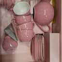 Jewelkeeper Tea Set for Little Girls - 14-Piece Porcelain Tea Party Set for Children Includes Teapot, Cups, Saucers, Creamer, and Sugar Bowl - Pink Polka Dot Design