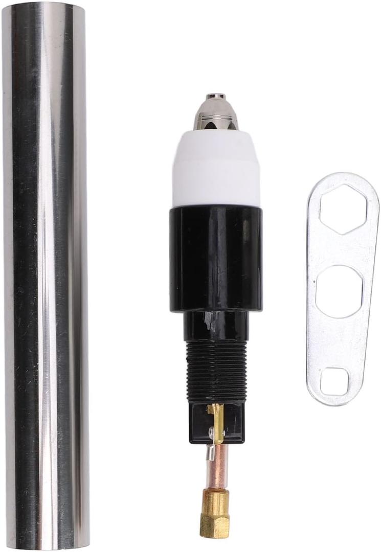 Plasma Cut Torch Head, Straight Handle Stainless Steel 1in Cutting Thick Plasma Torch Head for Cut50p Cut55p Cut60p Plc55p Plasma Cutter Straight Torch Body Replacement