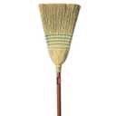 Rubbermaid Commercial Products Heavy-Duty Corn Broom, 1 1/8-Inch Wood Handle, Red, Indoor/Outdoor Broom for Courtyard/Garage/Lobby/Mall/Office