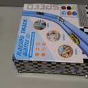 EFCRBS 15Ft Flex Track, Flexible Race Car Track for Kids Toy with 10 Suction Cups, Rolls Up Portable Racetrack Compatible with Hot Wheels & Diecast 1/64th Cars, Birthday Gifts for Boys Girls (Blue)