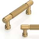 10 Pack Champagne Bronze Knurled Cabinet Pulls 3 Inch(76mm) Kitchen Cabinet Handles Cabinet Hardware for Drawer Pulls