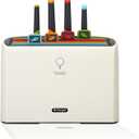 Smart Cutting Board and Knife Set,Self Cleaning Cutting Board and Knife Set with 4 Stainless Steel Knives,4 Color Coded Cutting Boards