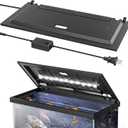 LED Aquarium Hood, White Lights, Fits 24" Framed Aquariums, Black