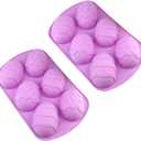 Easter Egg Shaped Silicone Mold for DIY Cake Decoration, Chocolate, Pastry, Muffin, Bread, Ice Cube, Soap, 2Pcs Egg Shaped Chocolate Molds
