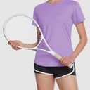 MAGCOMSEN Workout Tops for Women UPF 80+ Short Sleeve Activewear Swim Hiking UV Protection Quick Dry T-Shirts Purple XXL (Purple, XXL)